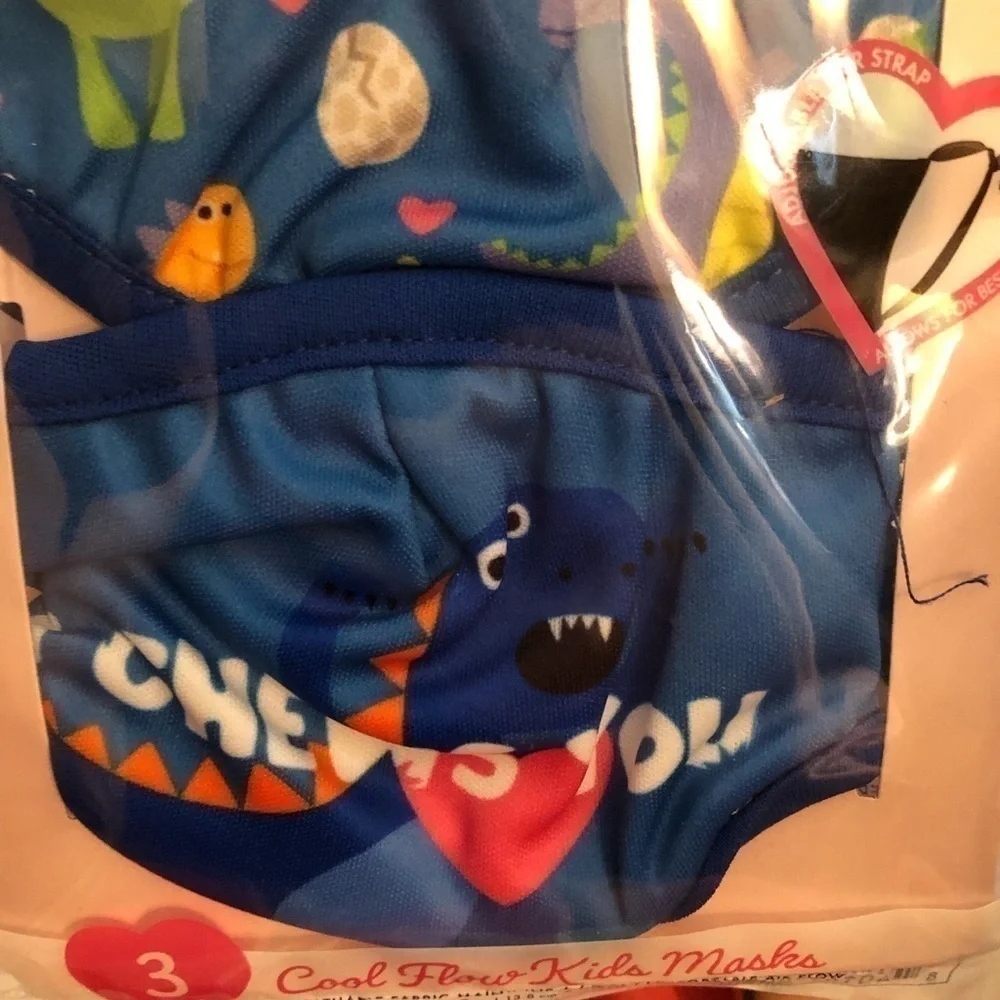 Love Bug kids face masks New! 3 pack cool flow